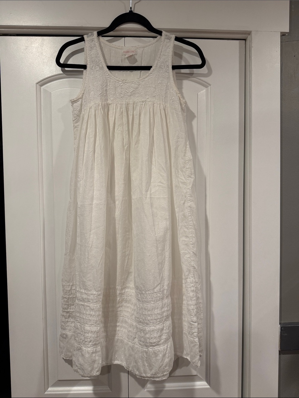 Shabby Chic White Eyelet Cotton Nightgown XS